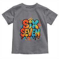 Fun Six Seven Graffiti Toddler T Shirt Funny 67 Meme Gen Alpha Slang Streetwear Hip Hop - Wonder Print Shop