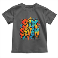 Fun Six Seven Graffiti Toddler T Shirt Funny 67 Meme Gen Alpha Slang Streetwear Hip Hop - Wonder Print Shop