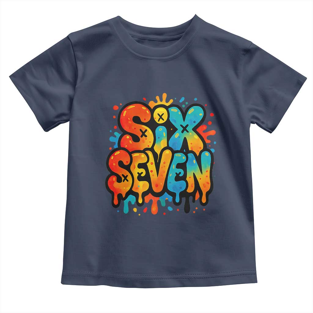 Fun Six Seven Graffiti Toddler T Shirt Funny 67 Meme Gen Alpha Slang Streetwear Hip Hop - Wonder Print Shop