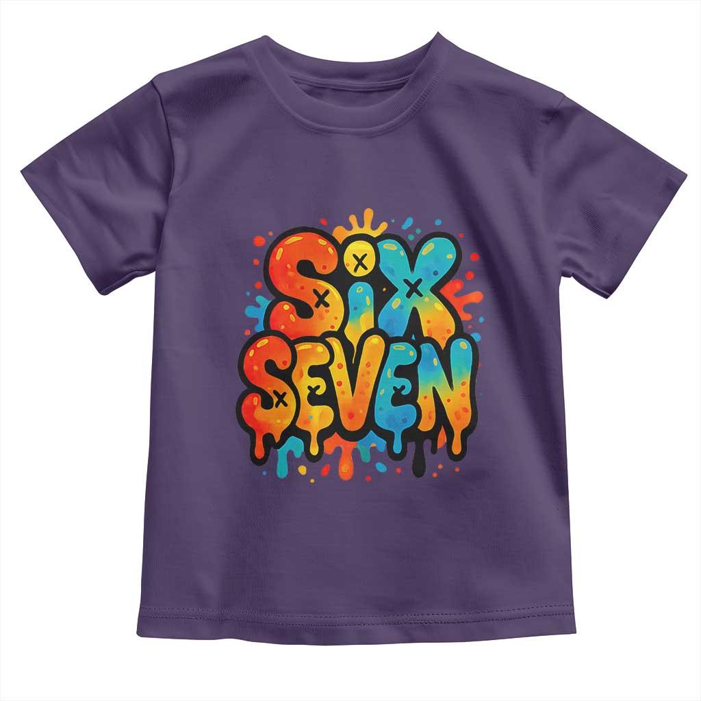 Fun Six Seven Graffiti Toddler T Shirt Funny 67 Meme Gen Alpha Slang Streetwear Hip Hop - Wonder Print Shop