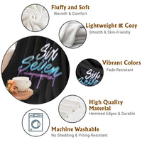 Fun Six Seven Throw Blanket Funny 6 7 Meme Gen Alpha Slang Streetwear Gradient - Wonder Print Shop