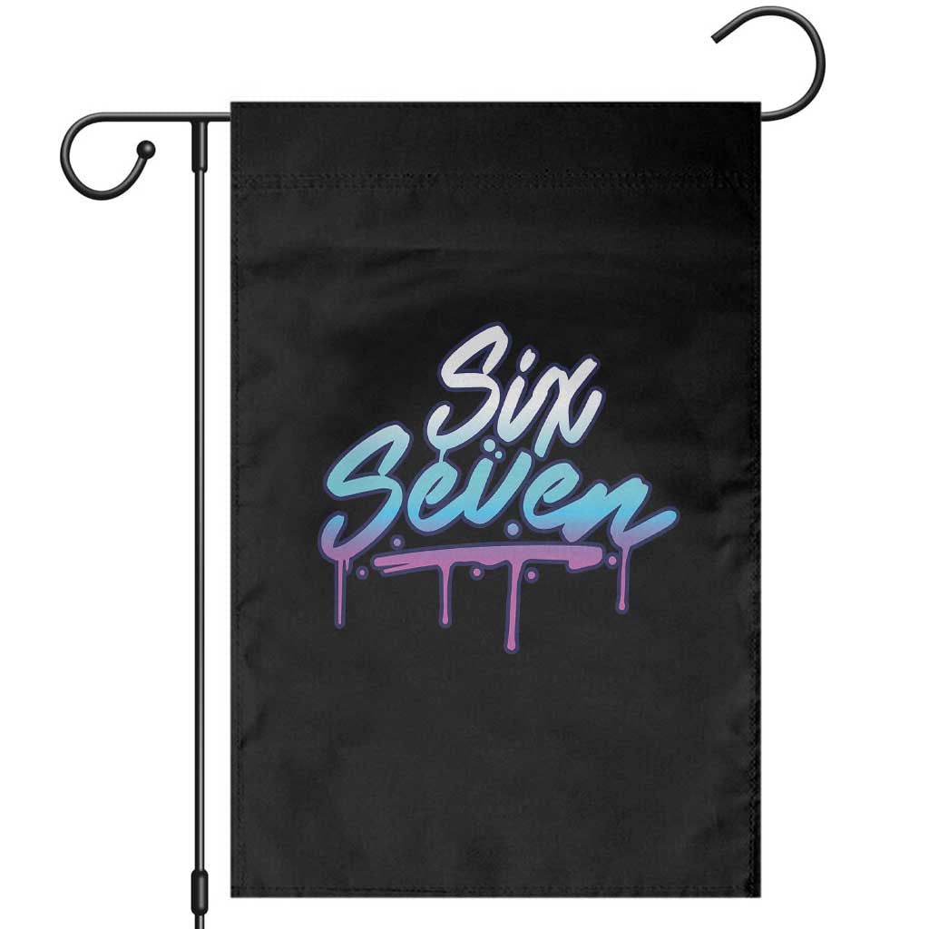 Fun Six Seven Garden Flag Funny 6 7 Meme Gen Alpha Slang Streetwear Gradient - Wonder Print Shop