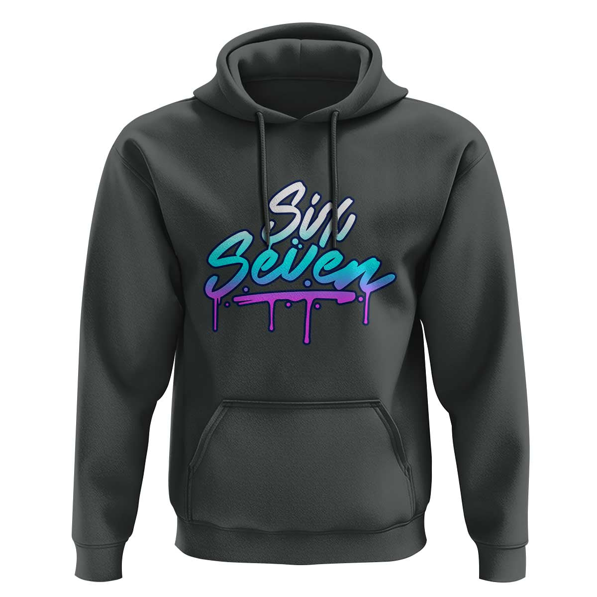 Fun Six Seven Hoodie Funny 6 7 Meme Gen Alpha Slang Streetwear Gradient - Wonder Print Shop