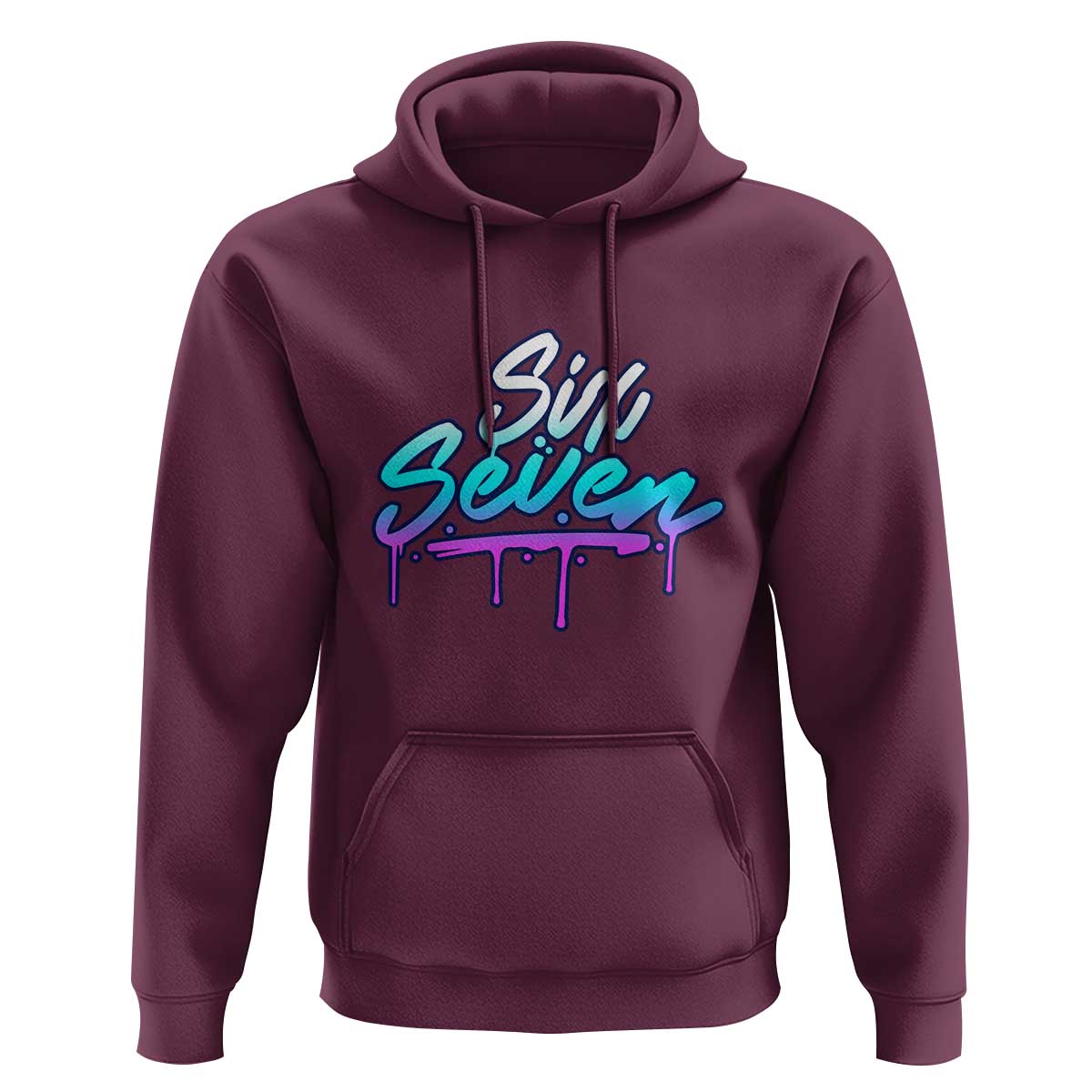 Fun Six Seven Hoodie Funny 6 7 Meme Gen Alpha Slang Streetwear Gradient - Wonder Print Shop