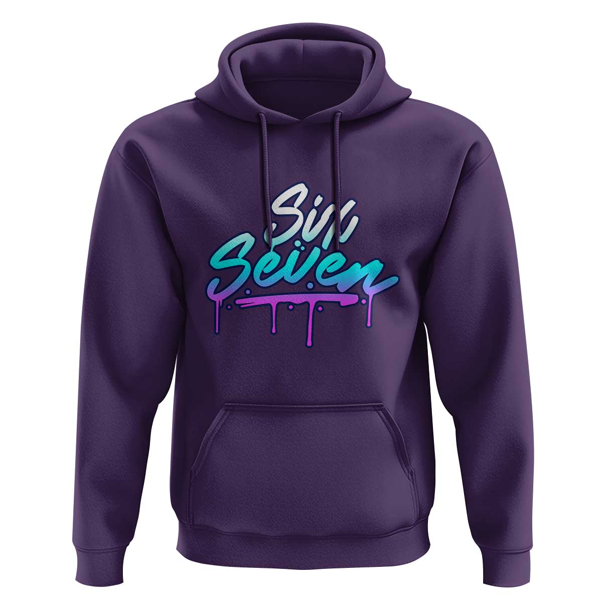 Fun Six Seven Hoodie Funny 6 7 Meme Gen Alpha Slang Streetwear Gradient - Wonder Print Shop