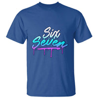 Fun Six Seven T Shirt Funny 6 7 Meme Gen Alpha Slang Streetwear Gradient - Wonder Print Shop