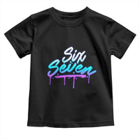 Fun Six Seven Toddler T Shirt Funny 6 7 Meme Gen Alpha Slang Streetwear Gradient - Wonder Print Shop