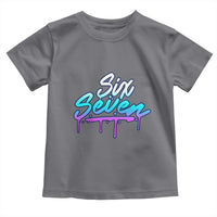 Fun Six Seven Toddler T Shirt Funny 6 7 Meme Gen Alpha Slang Streetwear Gradient - Wonder Print Shop