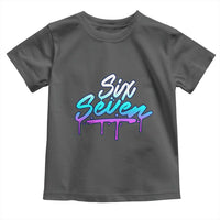 Fun Six Seven Toddler T Shirt Funny 6 7 Meme Gen Alpha Slang Streetwear Gradient - Wonder Print Shop