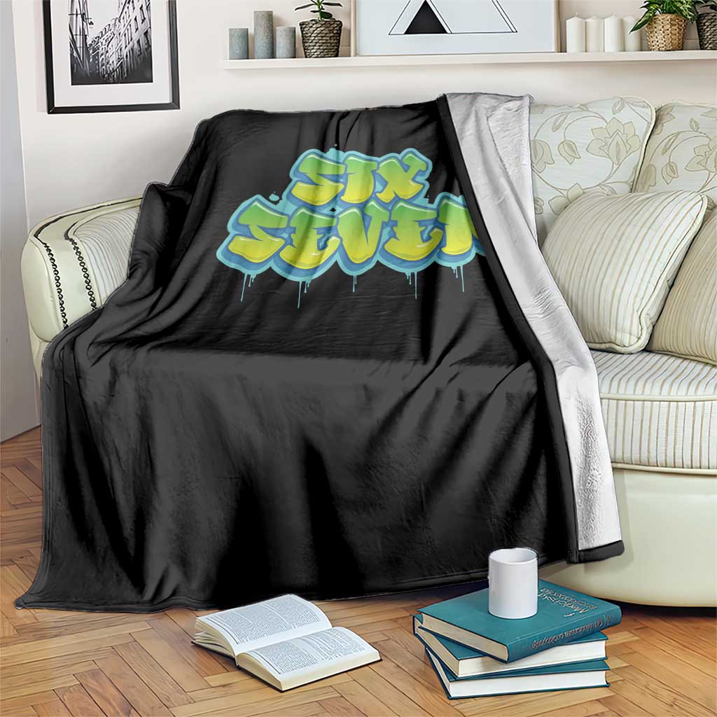 67 Meme Throw Blanket Six Seven Funny Gen Alpha Slang Saying - Wonder Print Shop