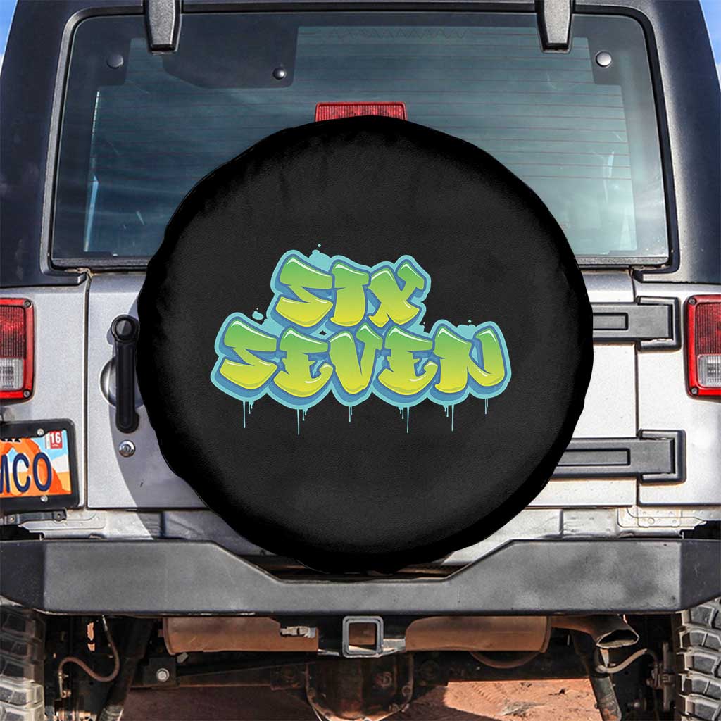 67 Meme Spare Tire Cover Six Seven Funny Gen Alpha Slang Saying - Wonder Print Shop