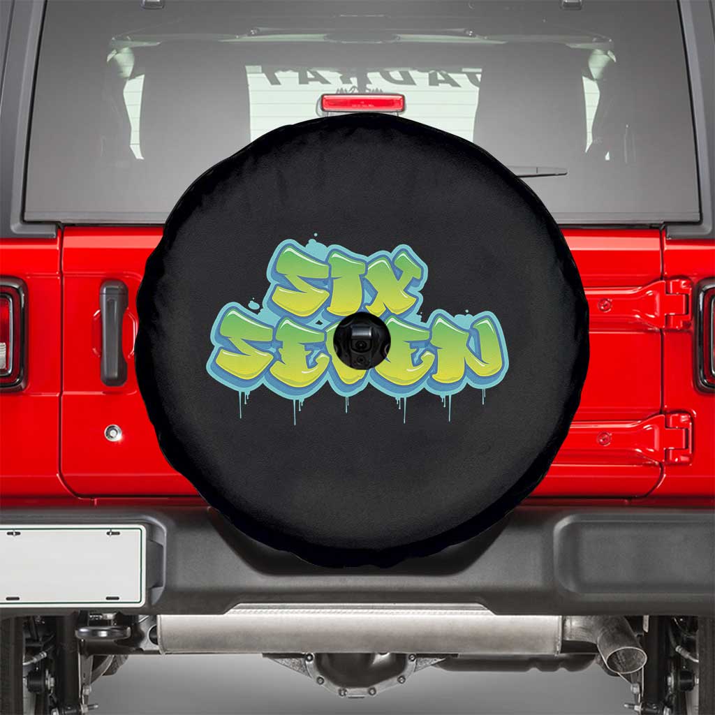 67 Meme Spare Tire Cover Six Seven Funny Gen Alpha Slang Saying - Wonder Print Shop