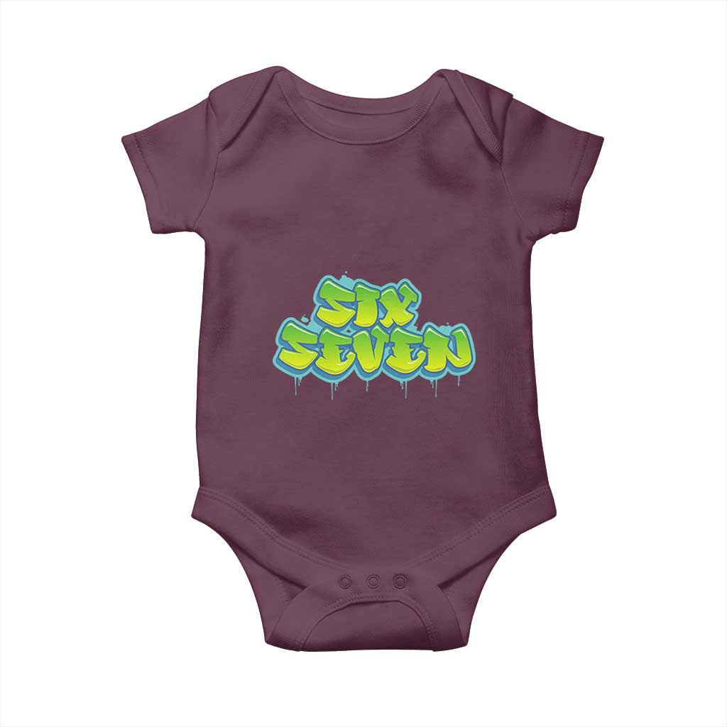 67 Meme Baby Onesie Six Seven Funny Gen Alpha Slang Saying - Wonder Print Shop