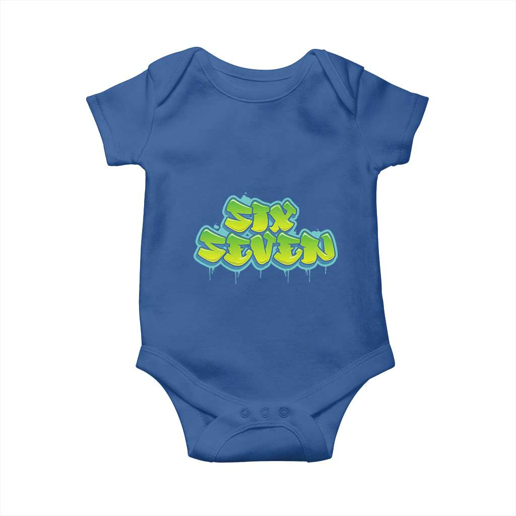 67 Meme Baby Onesie Six Seven Funny Gen Alpha Slang Saying - Wonder Print Shop