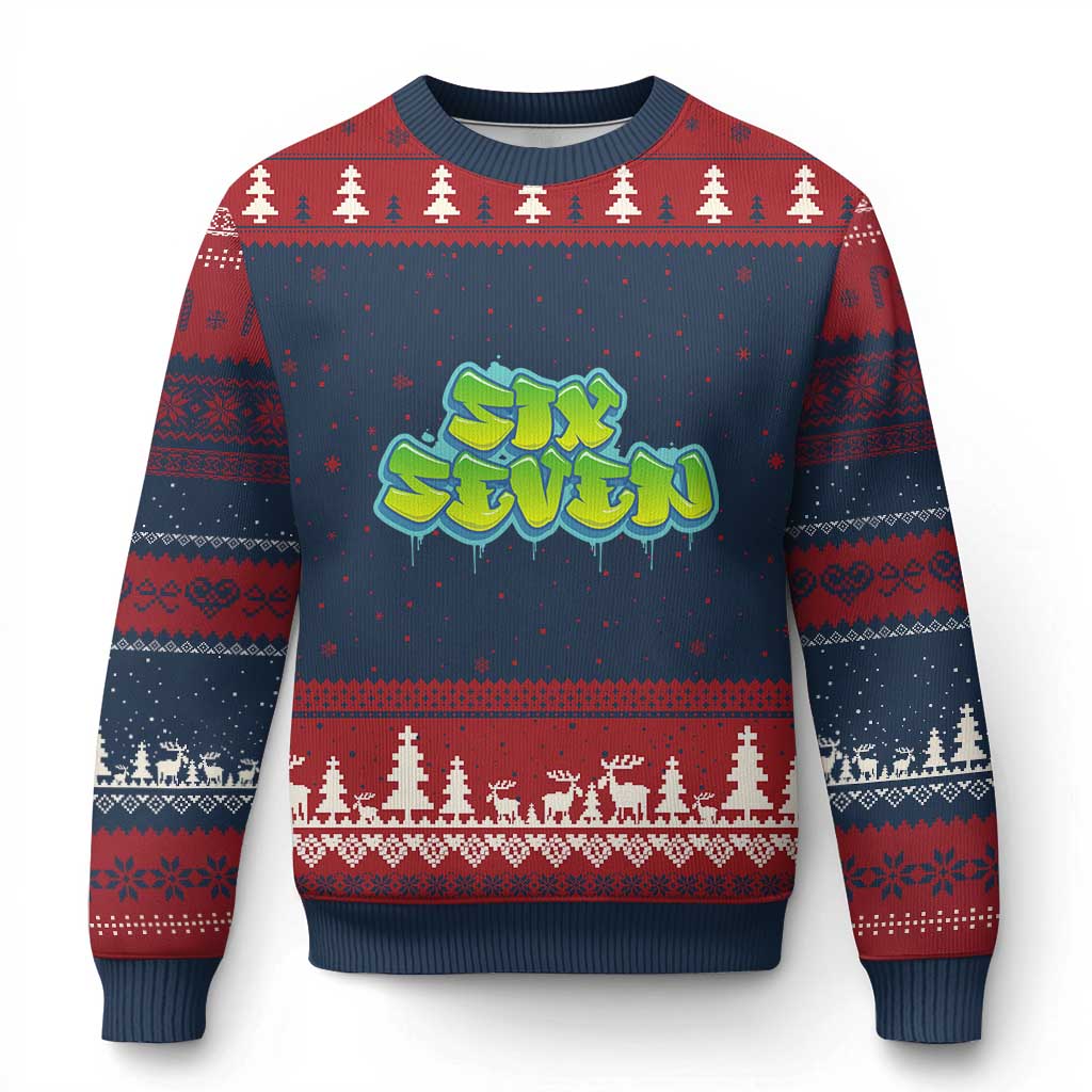 67 Meme Ugly Christmas Sweater Six Seven Funny Gen Alpha Slang Saying - Wonder Print Shop