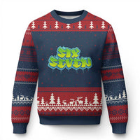 67 Meme Ugly Christmas Sweater Six Seven Funny Gen Alpha Slang Saying - Wonder Print Shop