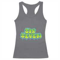 67 Meme Racerback Tank Top Six Seven Funny Gen Alpha Slang Saying - Wonder Print Shop