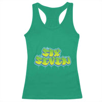 67 Meme Racerback Tank Top Six Seven Funny Gen Alpha Slang Saying - Wonder Print Shop