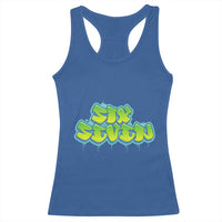 67 Meme Racerback Tank Top Six Seven Funny Gen Alpha Slang Saying - Wonder Print Shop