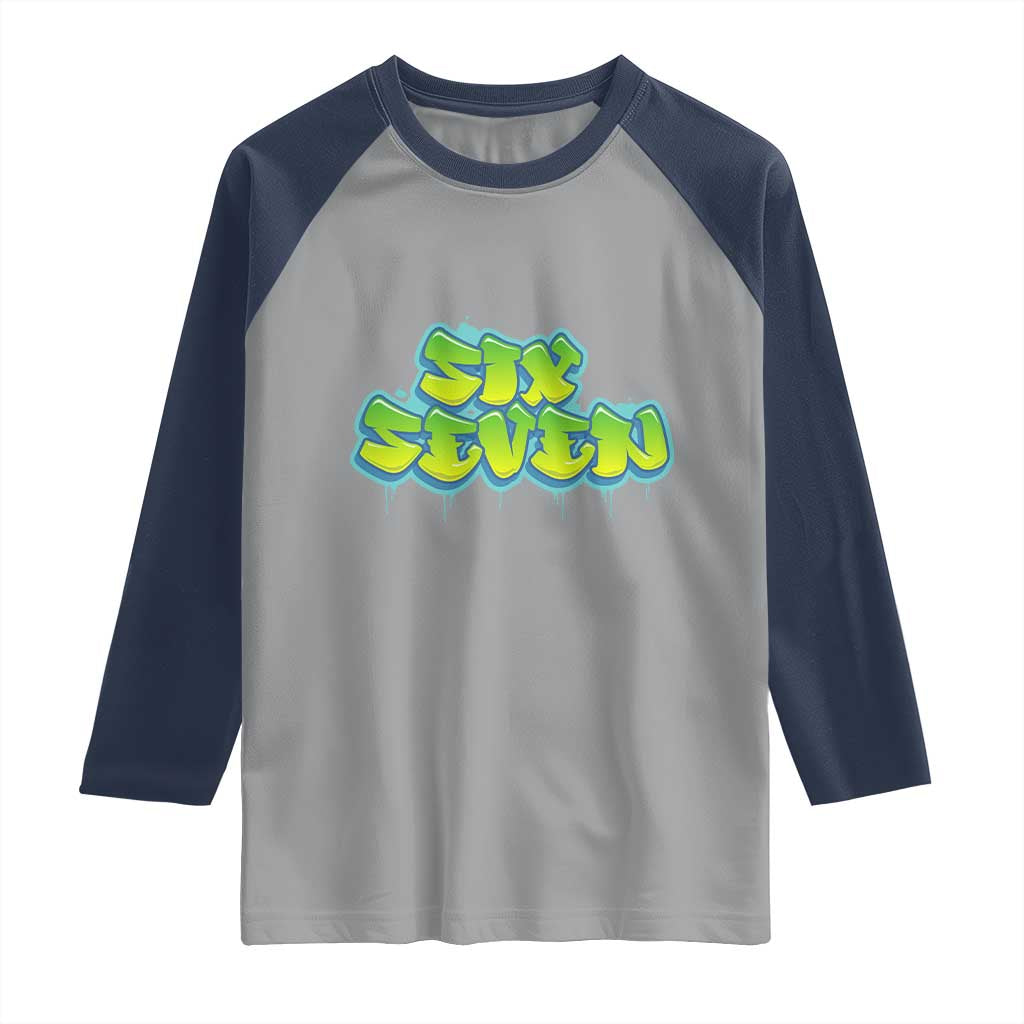 67 Meme Raglan Shirt Six Seven Funny Gen Alpha Slang Saying - Wonder Print Shop