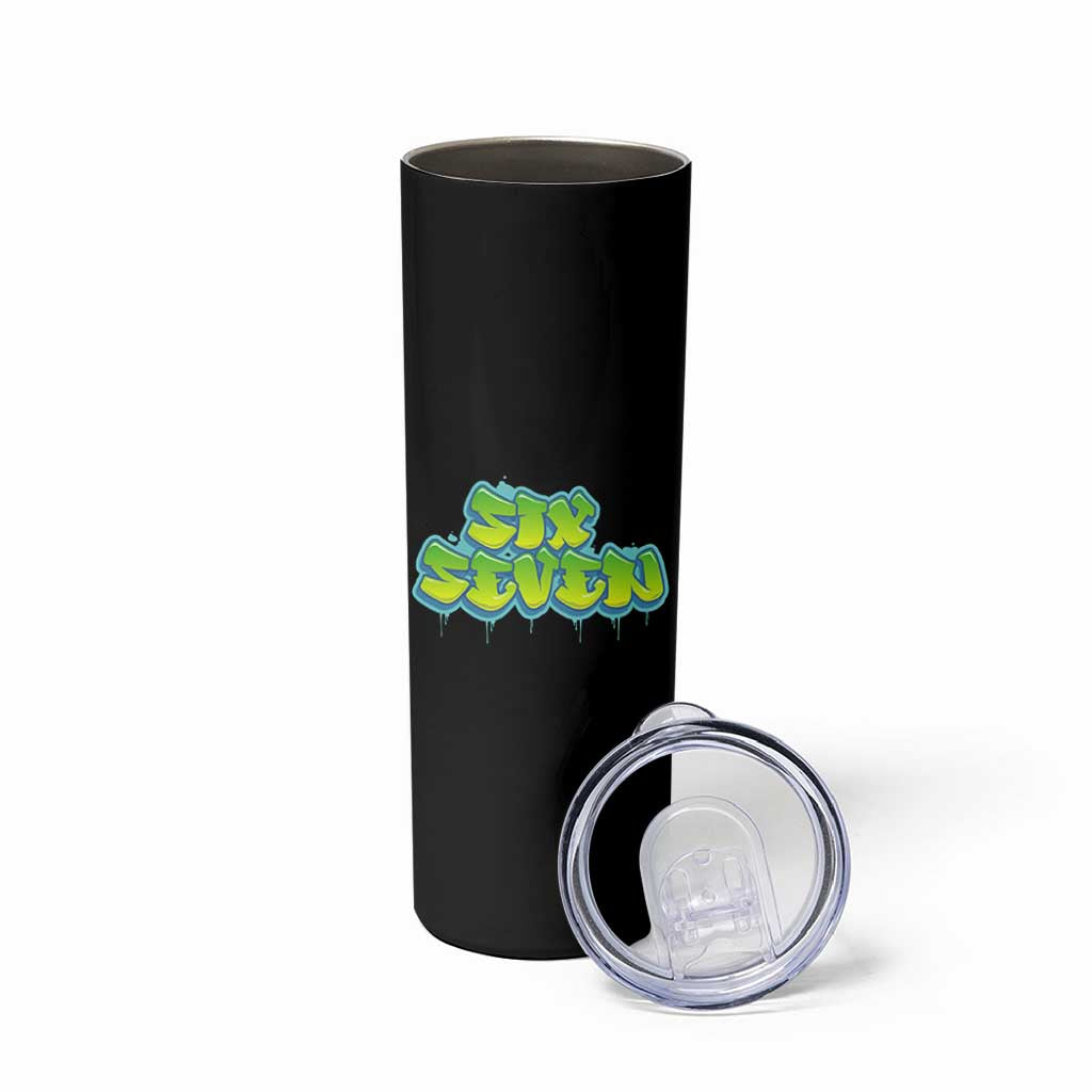 67 Meme Skinny Tumbler Six Seven Funny Gen Alpha Slang Saying - Wonder Print Shop