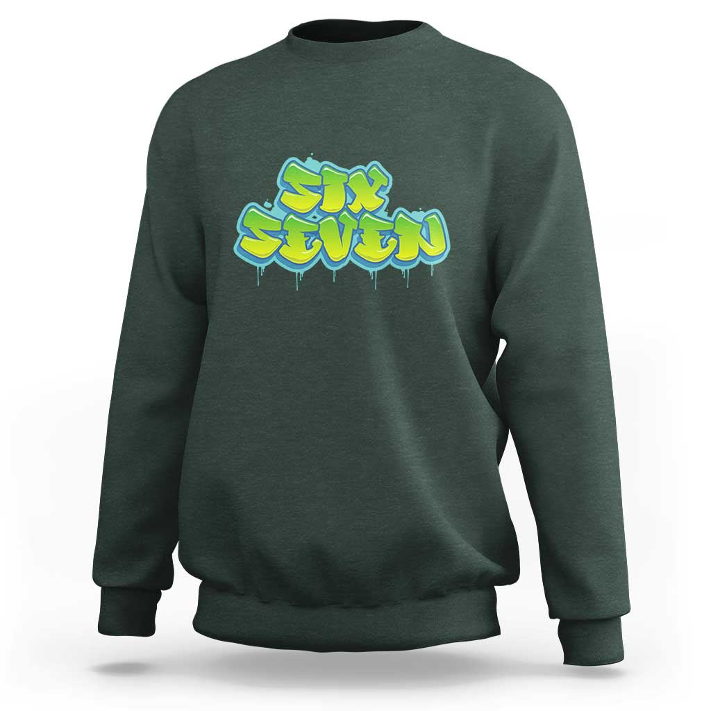 67 Meme Sweatshirt Six Seven Funny Gen Alpha Slang Saying - Wonder Print Shop