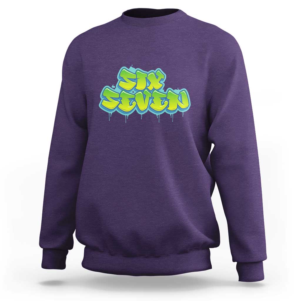 67 Meme Sweatshirt Six Seven Funny Gen Alpha Slang Saying - Wonder Print Shop
