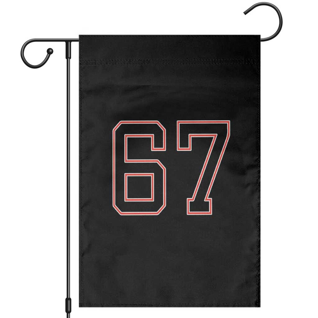 Number 67 Meme Garden Flag Funny Six Seven Varsity Sports Team Jersey - Wonder Print Shop