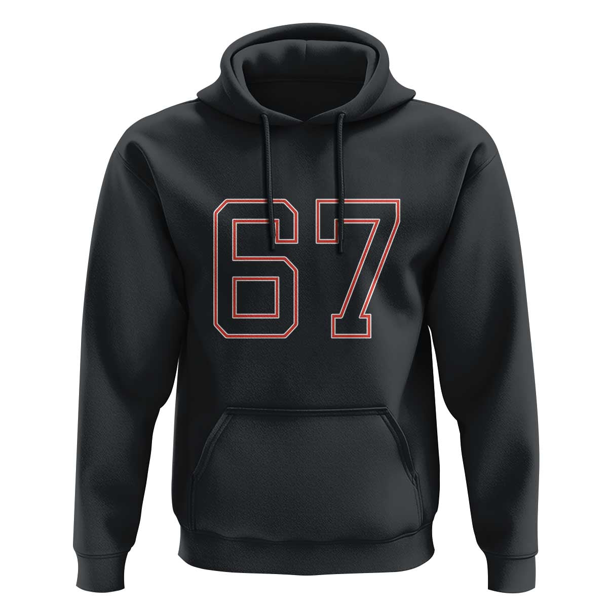 Number 67 Meme Hoodie Funny Six Seven Varsity Sports Team Jersey - Wonder Print Shop