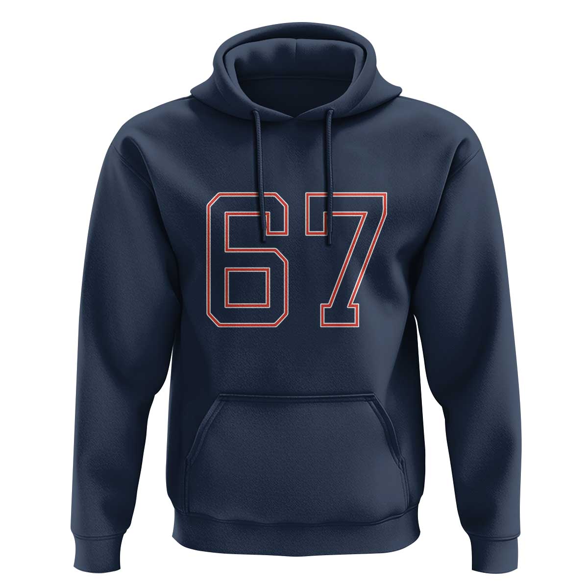 Number 67 Meme Hoodie Funny Six Seven Varsity Sports Team Jersey - Wonder Print Shop
