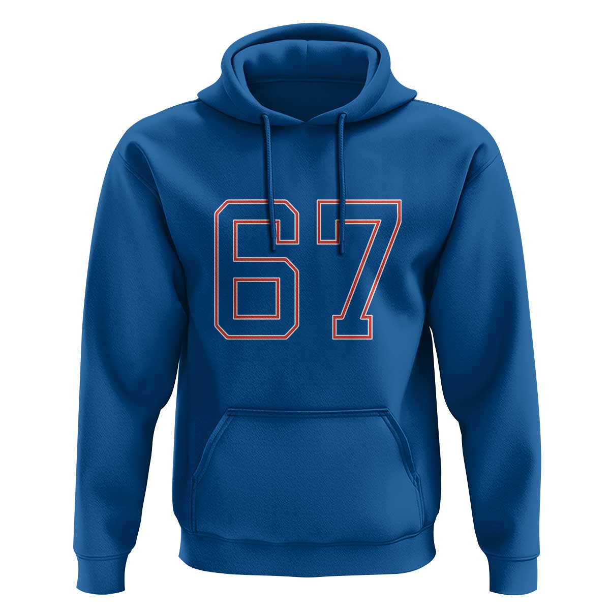 Number 67 Meme Hoodie Funny Six Seven Varsity Sports Team Jersey - Wonder Print Shop