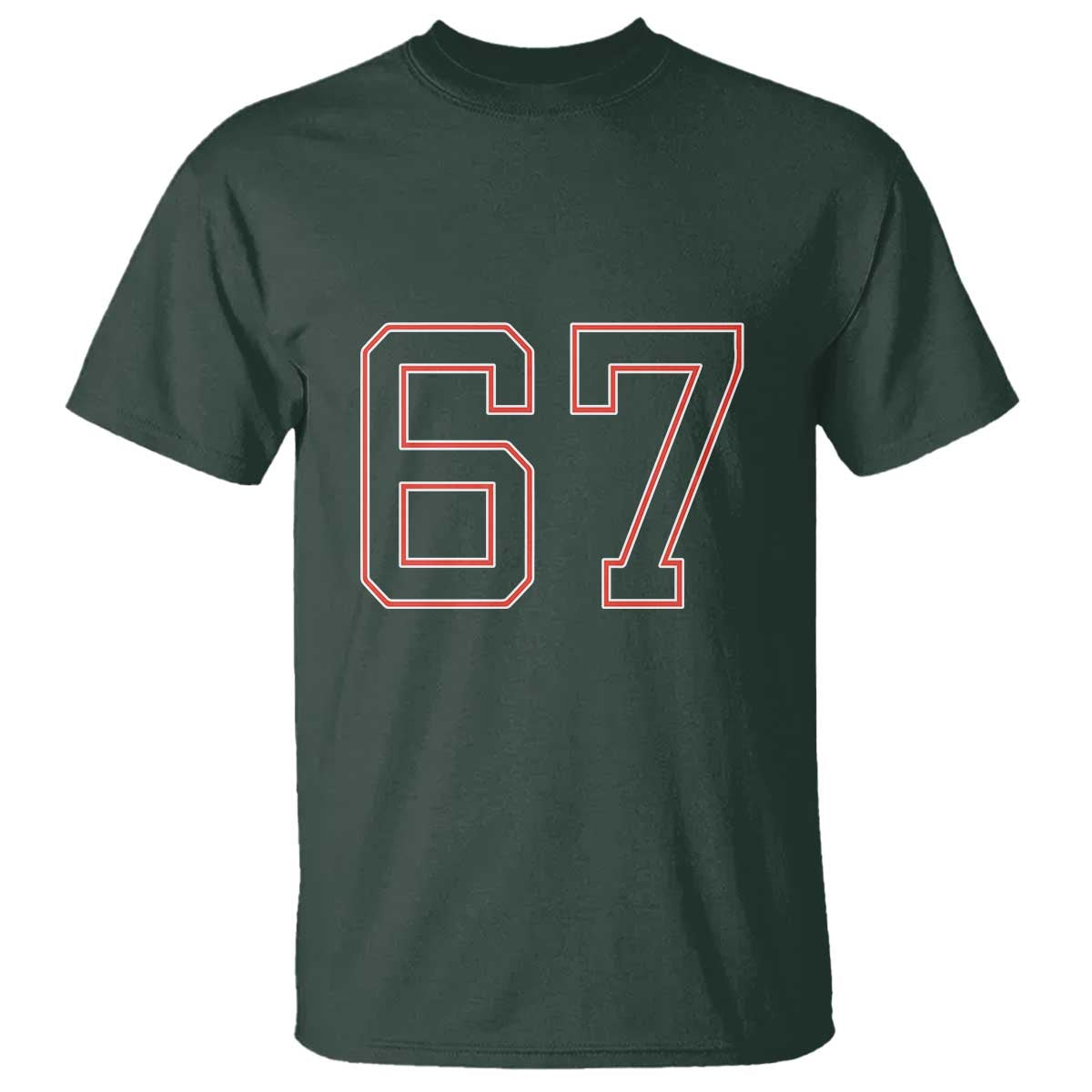 Number 67 Meme T Shirt Funny Six Seven Varsity Sports Team Jersey - Wonder Print Shop