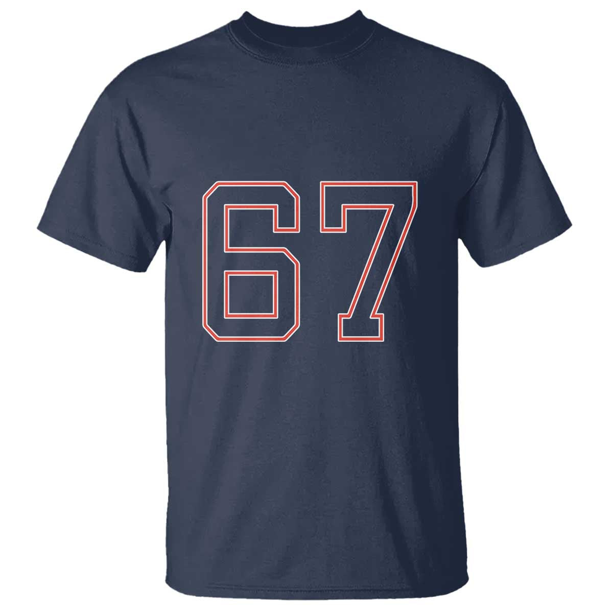 Number 67 Meme T Shirt Funny Six Seven Varsity Sports Team Jersey - Wonder Print Shop