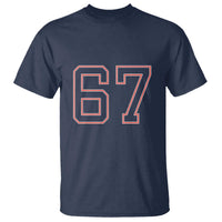 Number 67 Meme T Shirt Funny Six Seven Varsity Sports Team Jersey - Wonder Print Shop