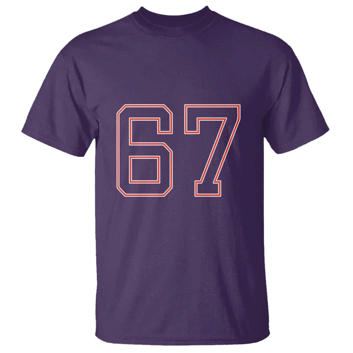 Number 67 Meme T Shirt Funny Six Seven Varsity Sports Team Jersey - Wonder Print Shop