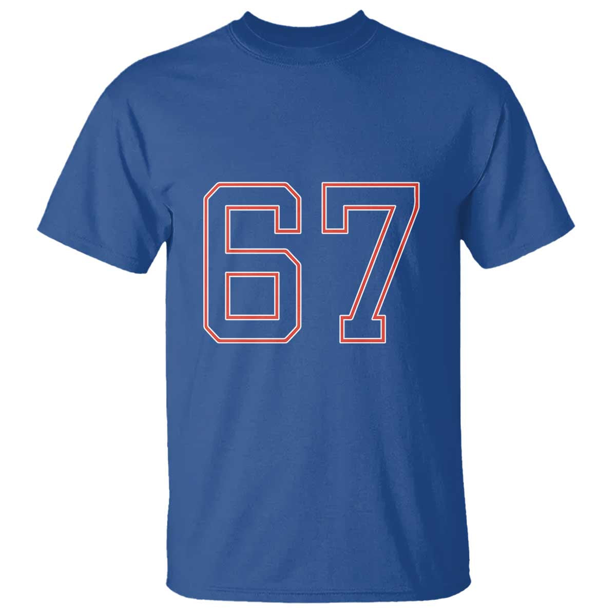 Number 67 Meme T Shirt Funny Six Seven Varsity Sports Team Jersey - Wonder Print Shop