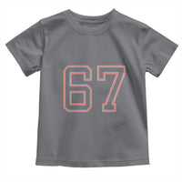 Number 67 Meme Toddler T Shirt Funny Six Seven Varsity Sports Team Jersey - Wonder Print Shop