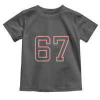 Number 67 Meme Toddler T Shirt Funny Six Seven Varsity Sports Team Jersey - Wonder Print Shop