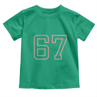 Number 67 Meme Toddler T Shirt Funny Six Seven Varsity Sports Team Jersey - Wonder Print Shop