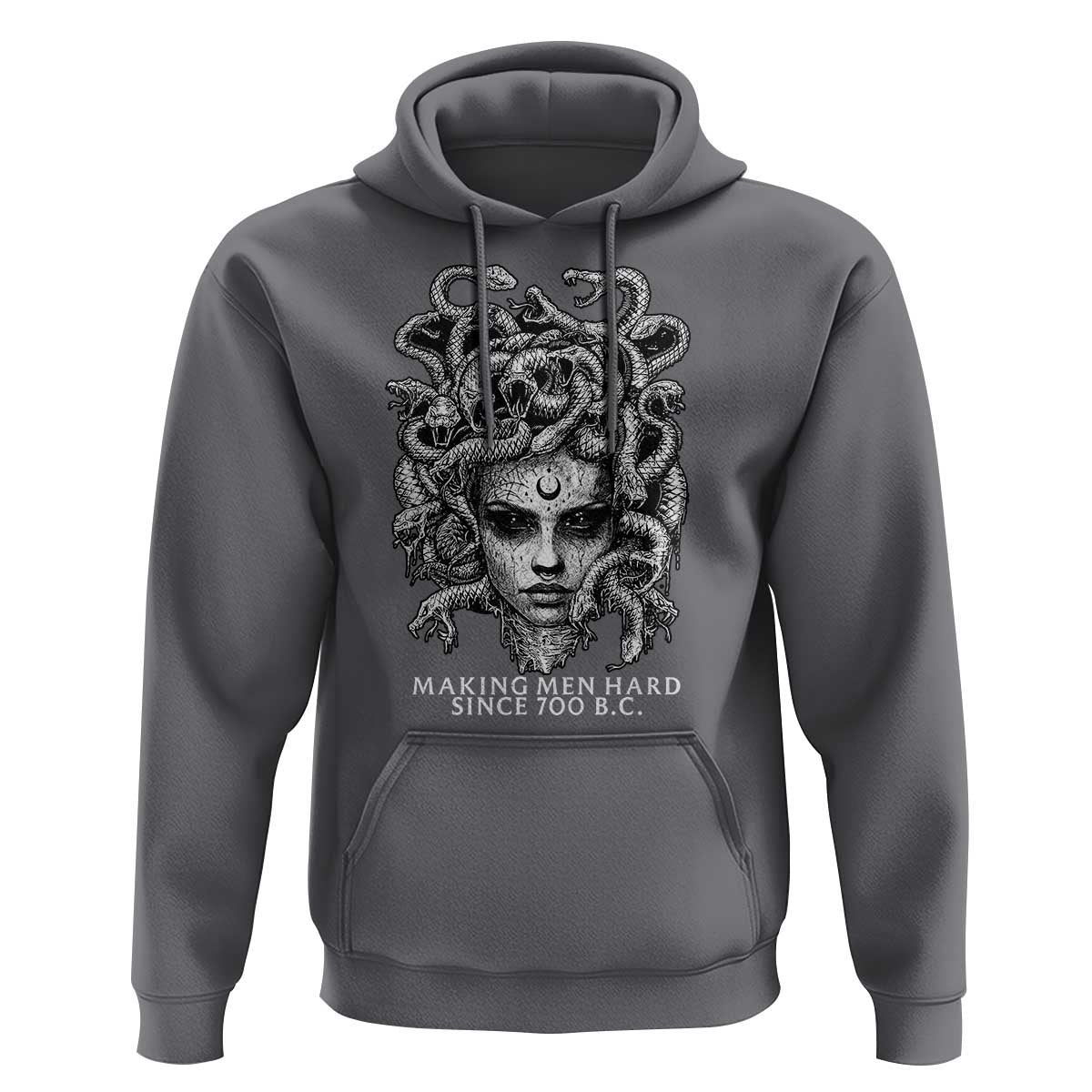 Funny Feminist Medusa Hoodie Making Men Hard Since 700 B.C Dark Myth Ancient - Wonder Print Shop