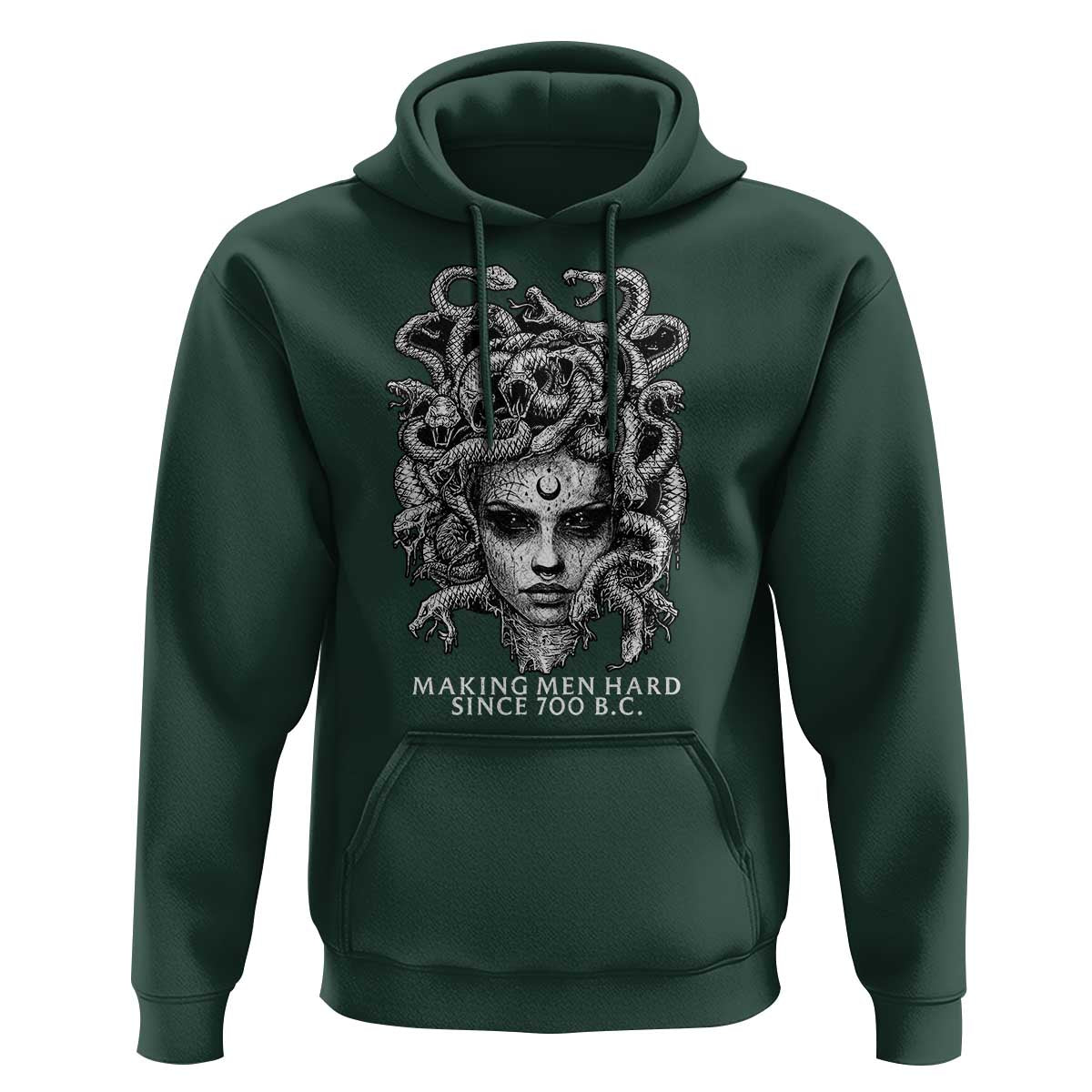 Funny Feminist Medusa Hoodie Making Men Hard Since 700 B.C Dark Myth Ancient - Wonder Print Shop