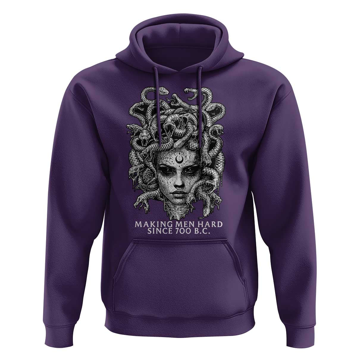Funny Feminist Medusa Hoodie Making Men Hard Since 700 B.C Dark Myth Ancient - Wonder Print Shop