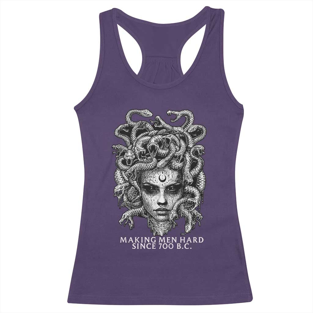 Funny Feminist Medusa Racerback Tank Top Making Men Hard Since 700 B.C Dark Myth Ancient - Wonder Print Shop