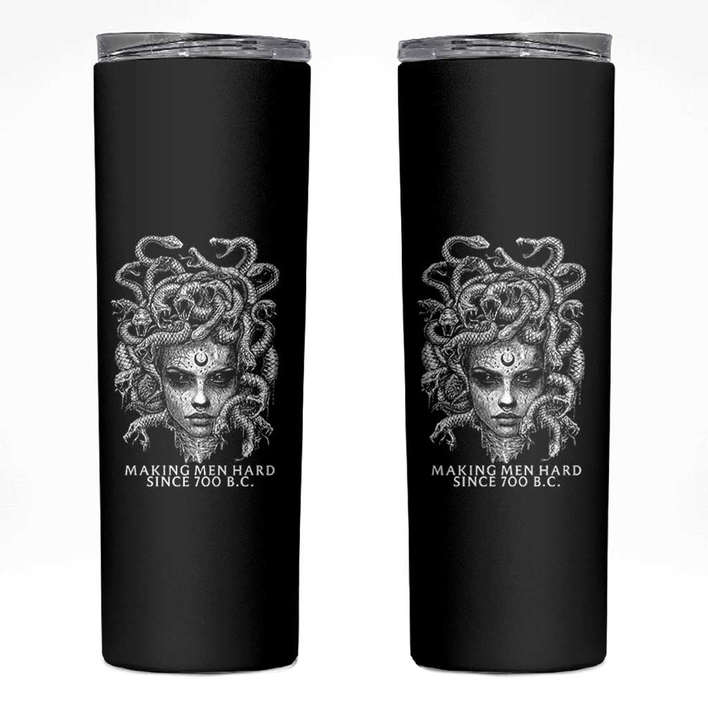 Funny Feminist Medusa Skinny Tumbler Making Men Hard Since 700 B.C Dark Myth Ancient - Wonder Print Shop