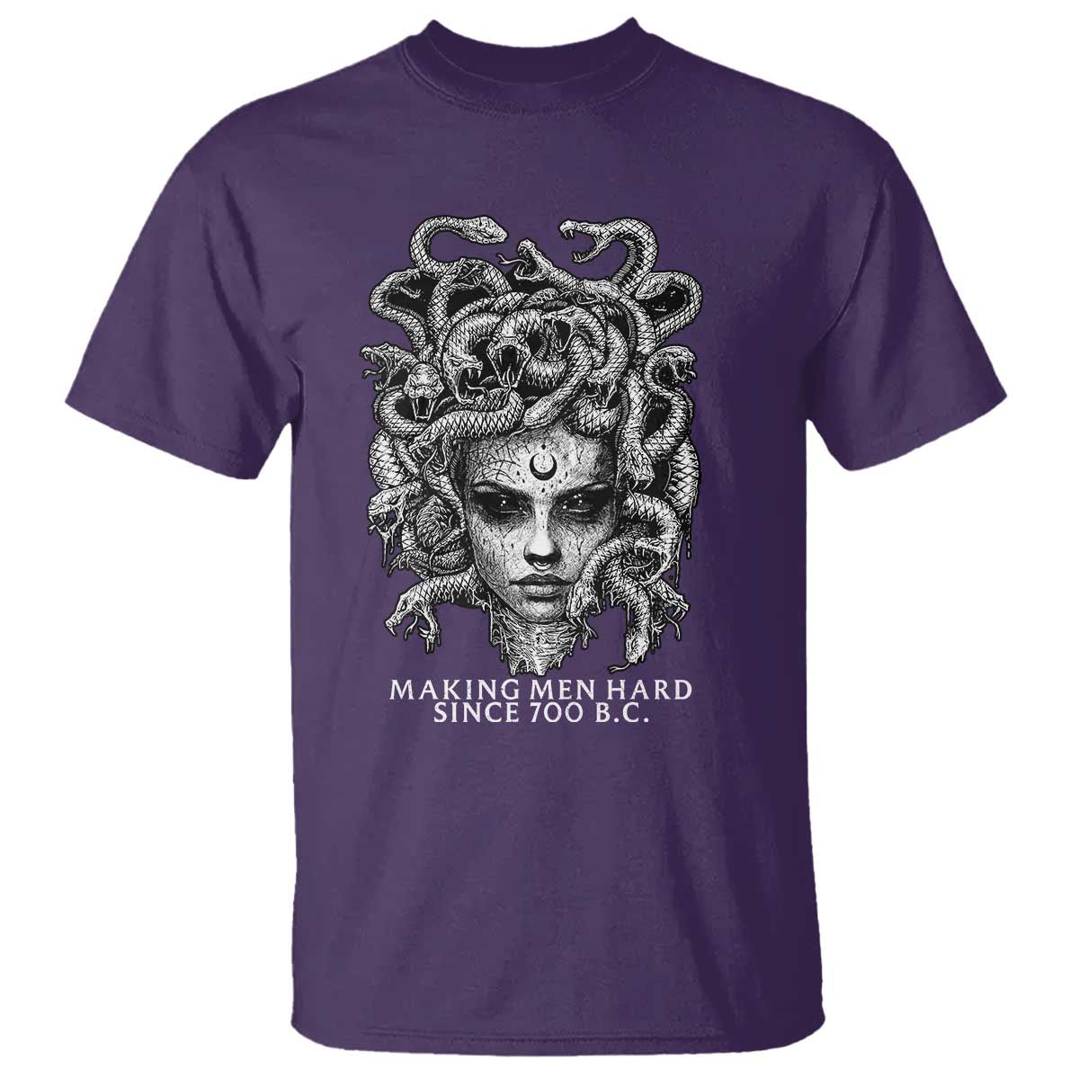Funny Feminist Medusa T Shirt Making Men Hard Since 700 B.C Dark Myth Ancient - Wonder Print Shop