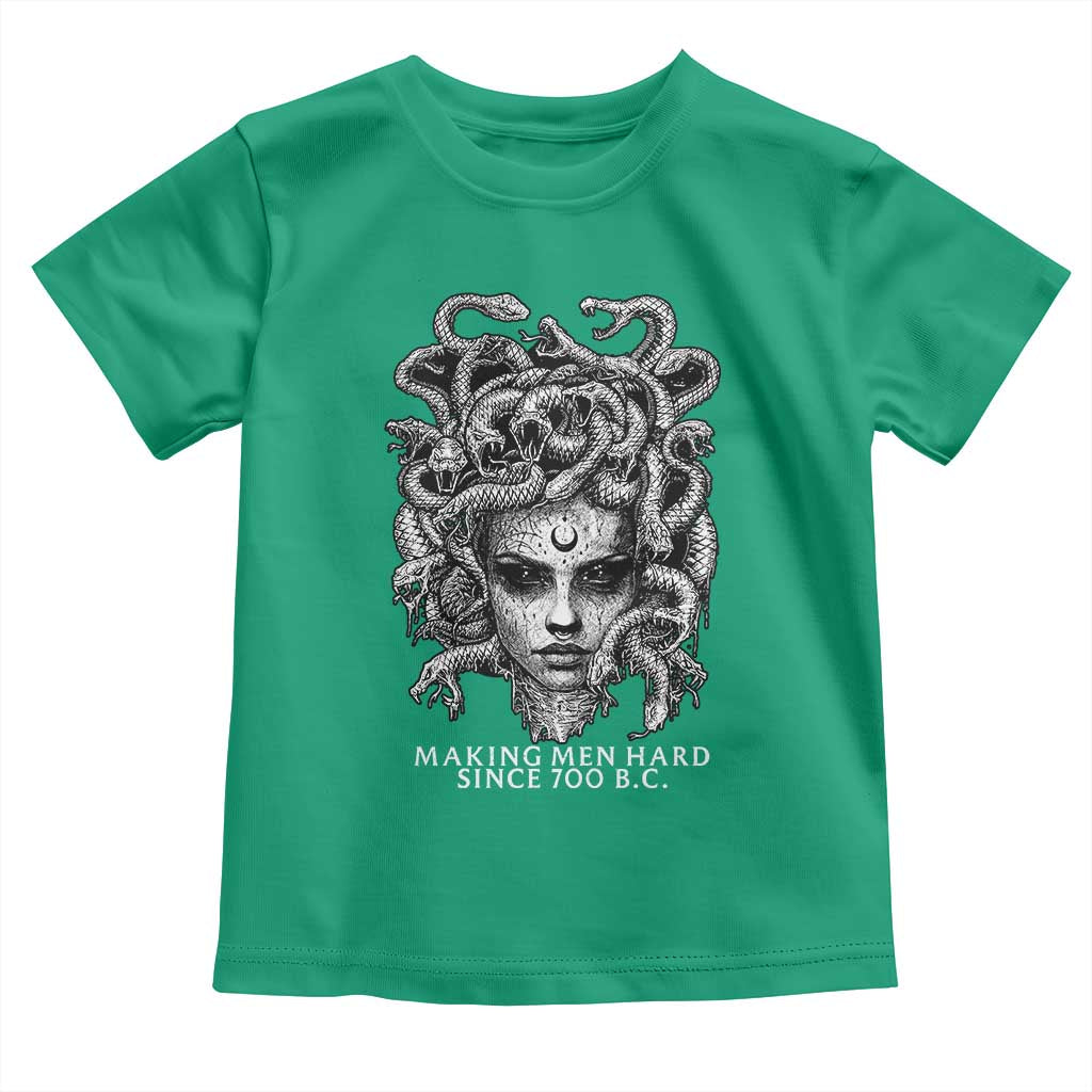 Funny Feminist Medusa Toddler T Shirt Making Men Hard Since 700 B.C Dark Myth Ancient - Wonder Print Shop