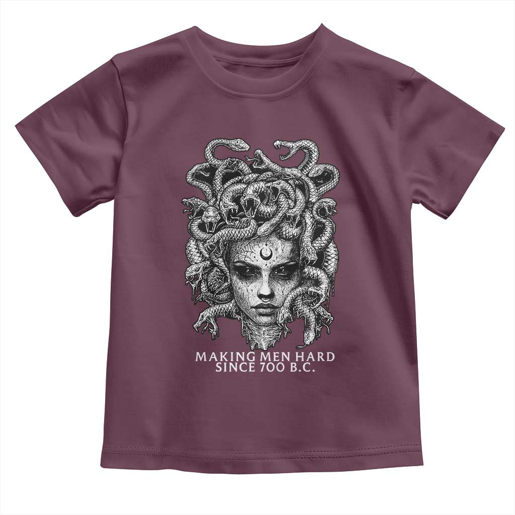 Funny Feminist Medusa Toddler T Shirt Making Men Hard Since 700 B.C Dark Myth Ancient - Wonder Print Shop