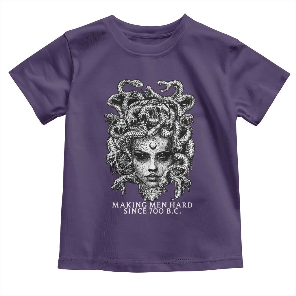 Funny Feminist Medusa Toddler T Shirt Making Men Hard Since 700 B.C Dark Myth Ancient - Wonder Print Shop