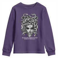 Funny Feminist Medusa Youth Sweatshirt Making Men Hard Since 700 B.C Dark Myth Ancient - Wonder Print Shop