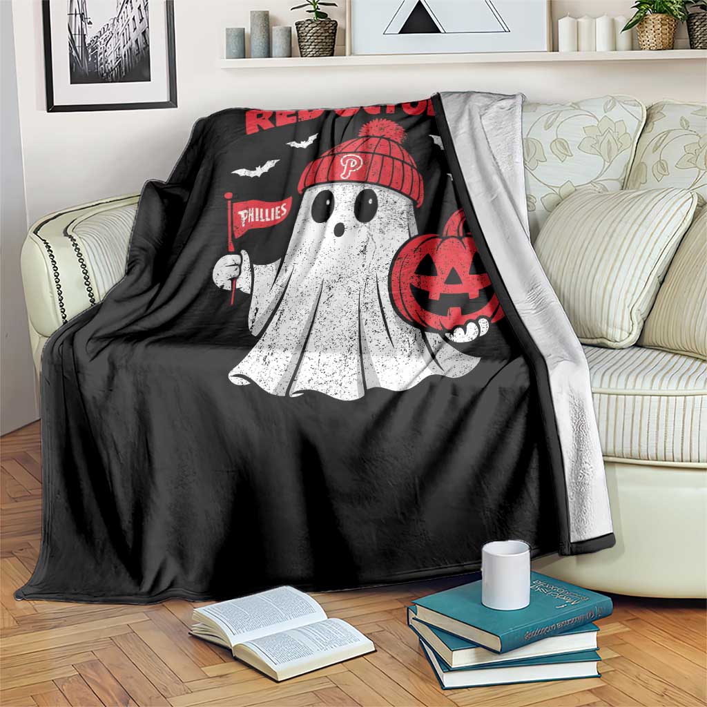 Red October Halloween Ghost Throw Blanket Philadelphia Spooky Pumpkin TS10